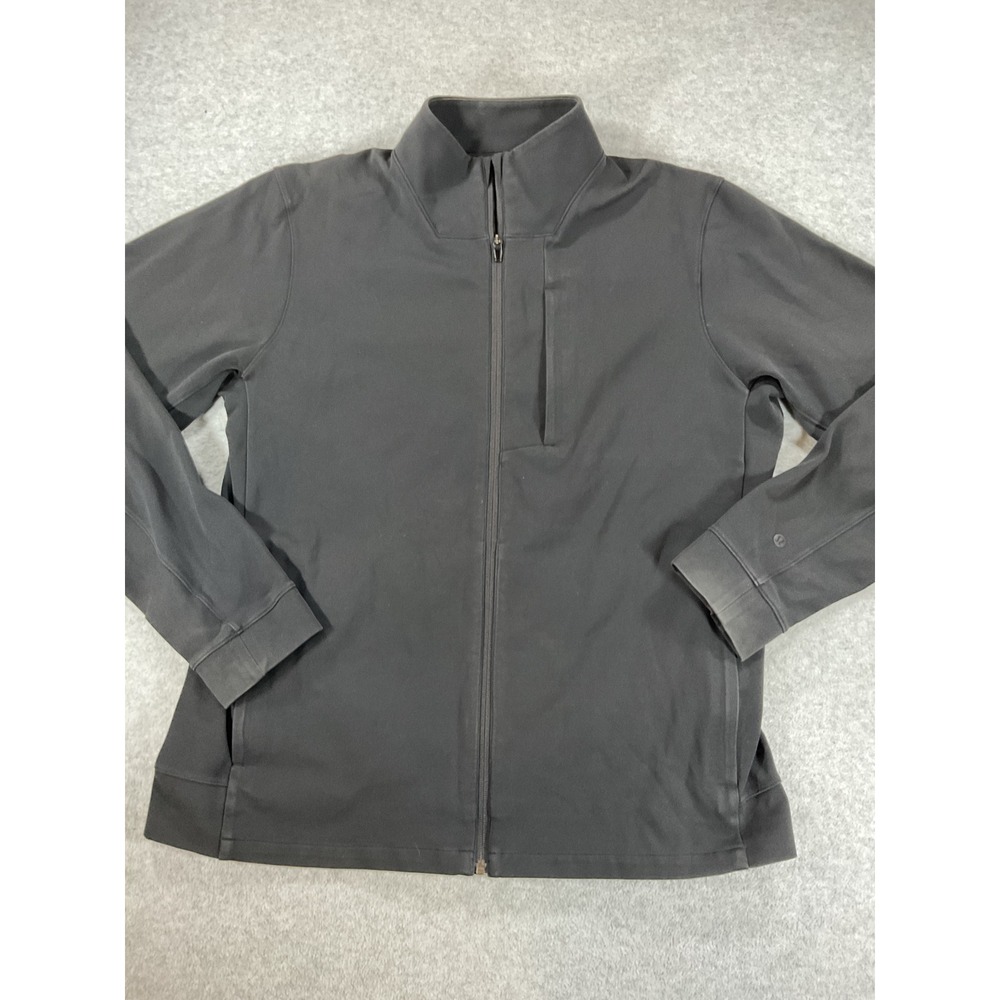 Lululemon Sojourn Jacket Mens XL Black Full Zip Mock Neck Breathable 2718
